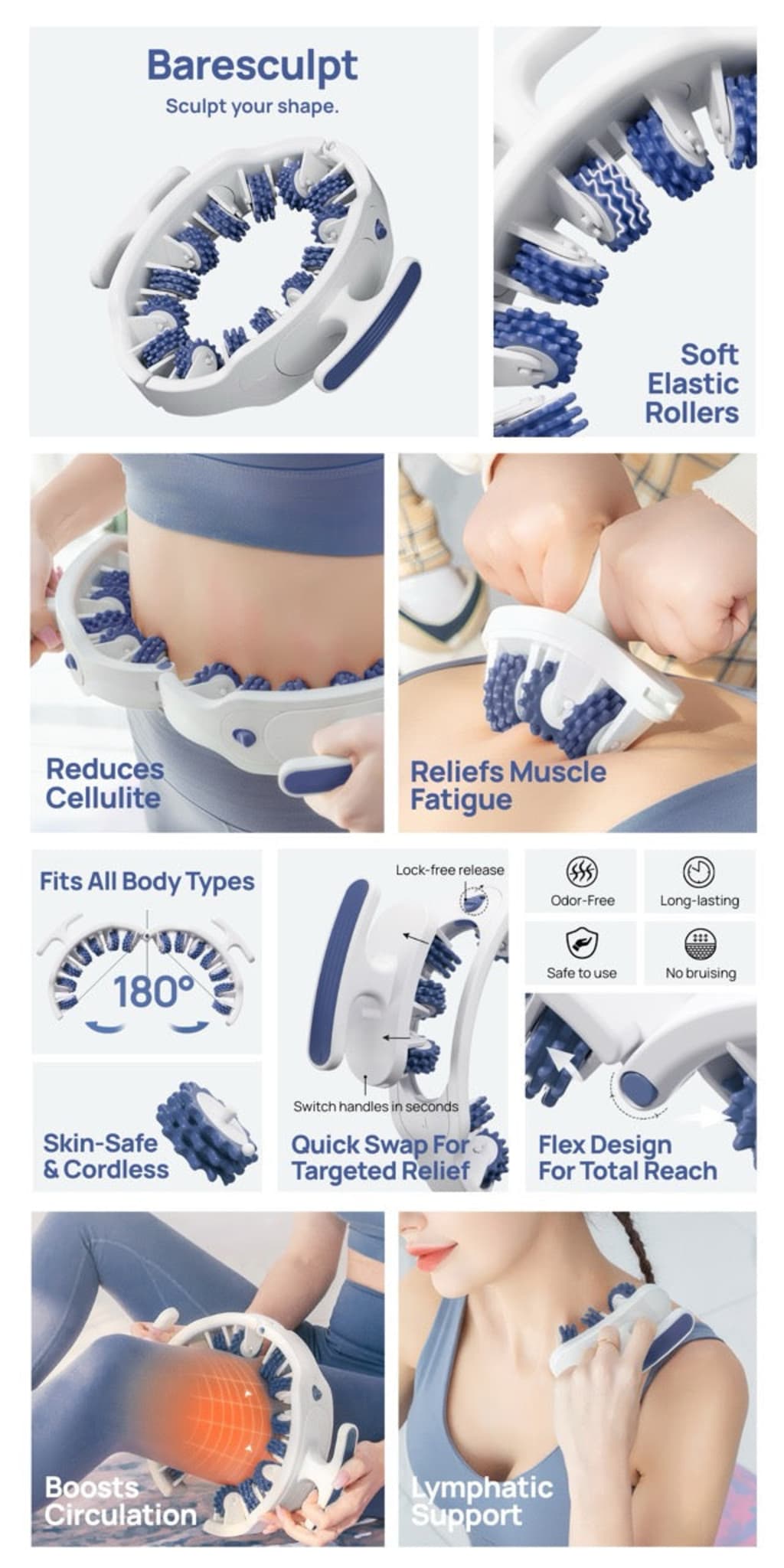 SkinGlow Roller - רולר המסאז’ המהפכני לעור חלק וללא צלוליטיס